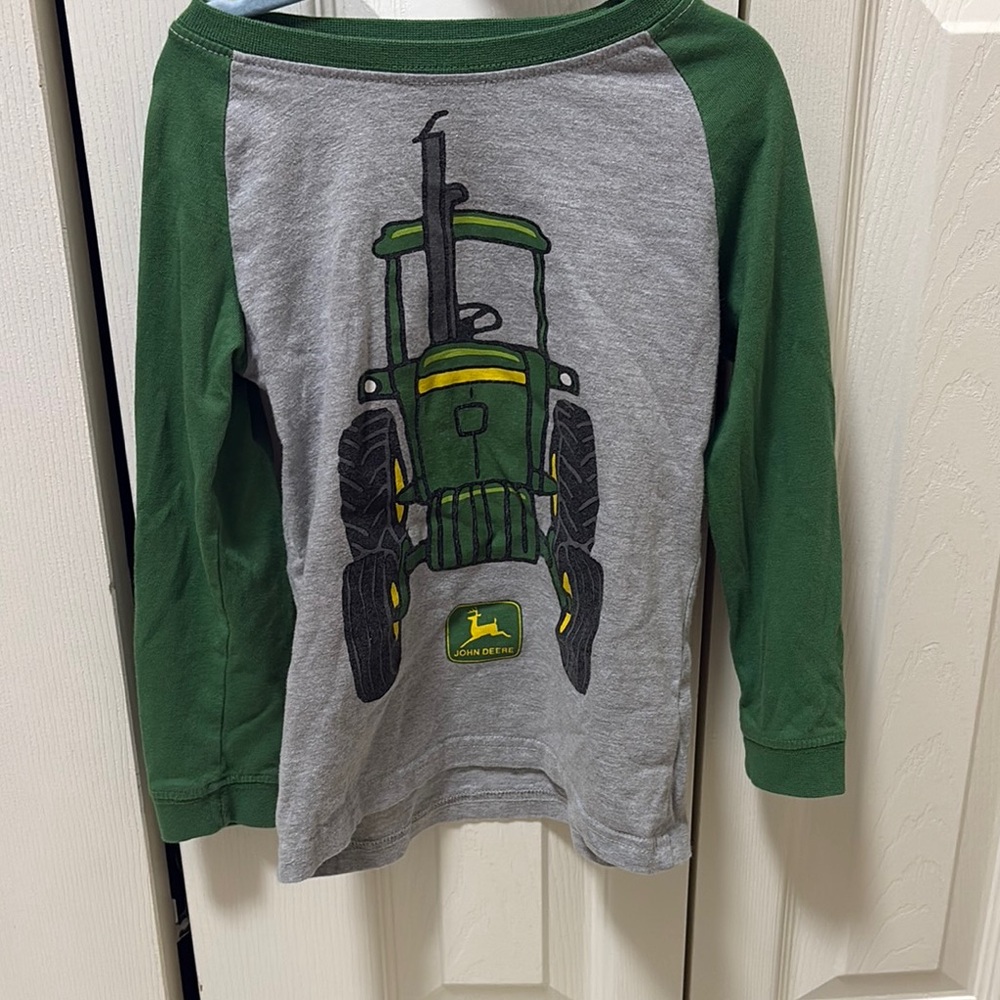 John Deere Green and Gray Long Sleeve Tee